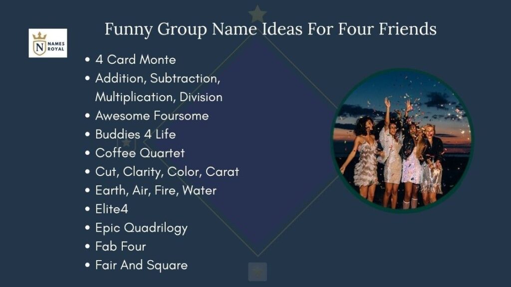 Funny Group Name Ideas For Four Friends