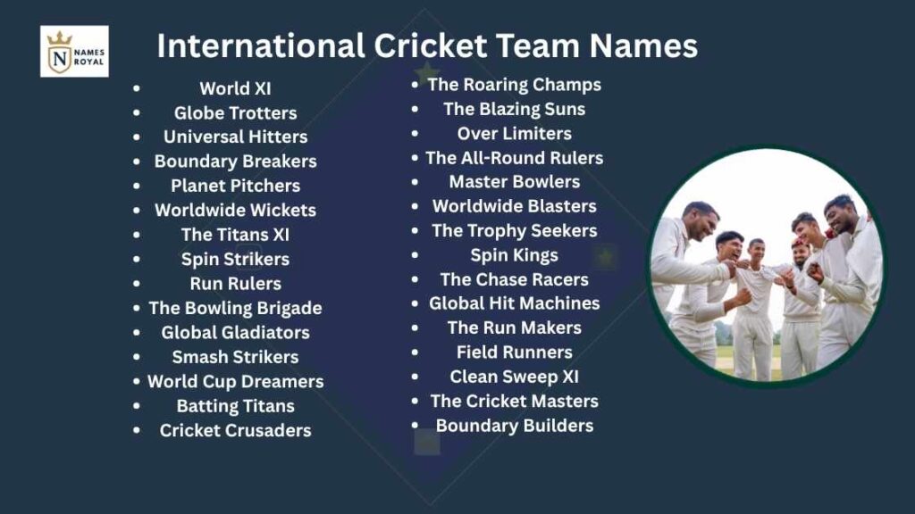 cricket team names suggestions