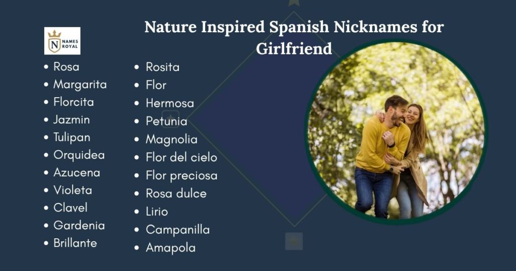 Nature Inspired Spanish Nicknames for Girlfriend