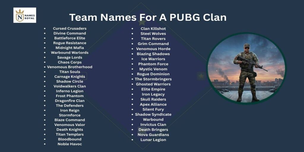 unique clan names for pubg
