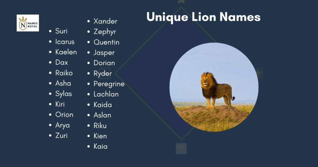 Unique Lion Names
