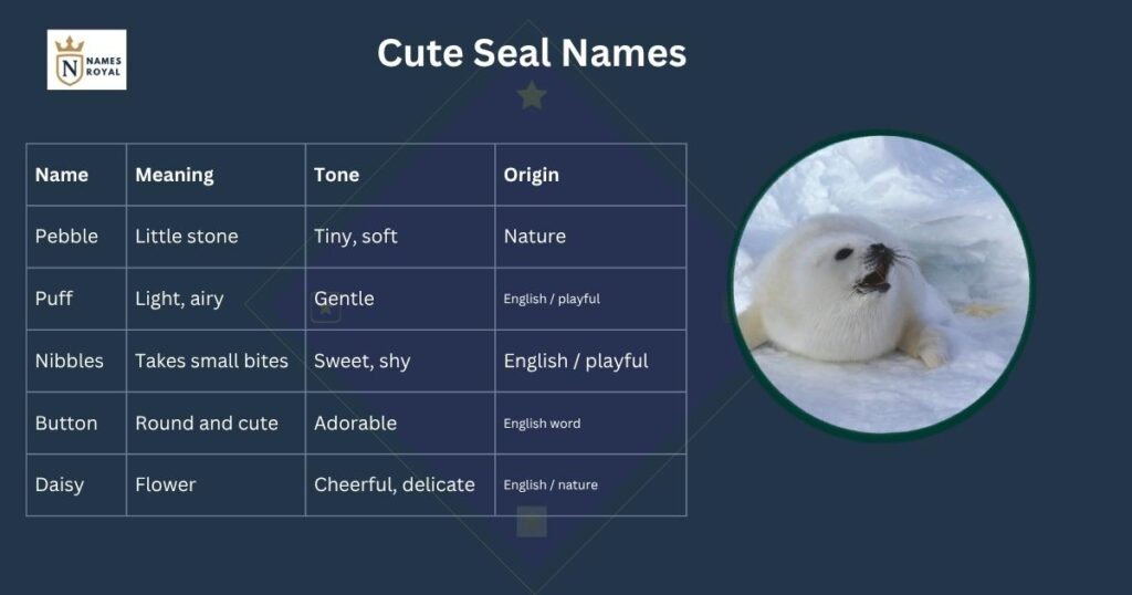 cute names for seals