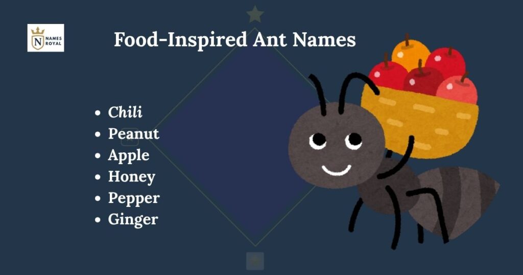 Food-Inspired Ant Names