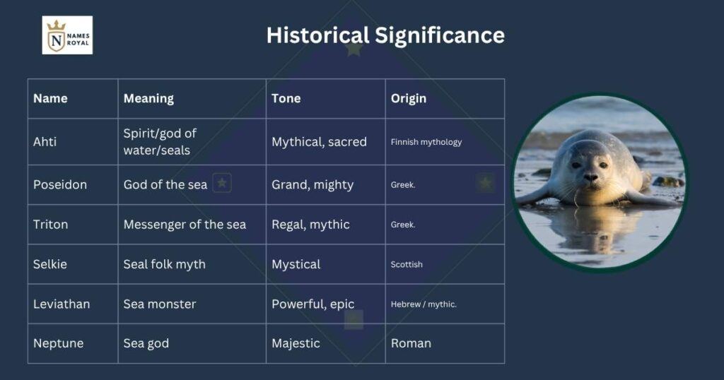 names for a seal