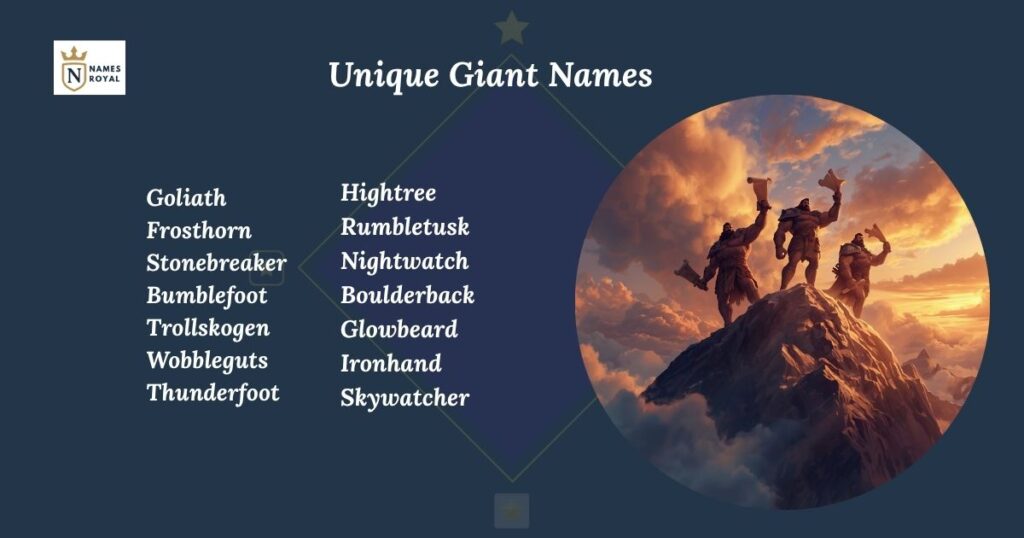Unique Giant Names