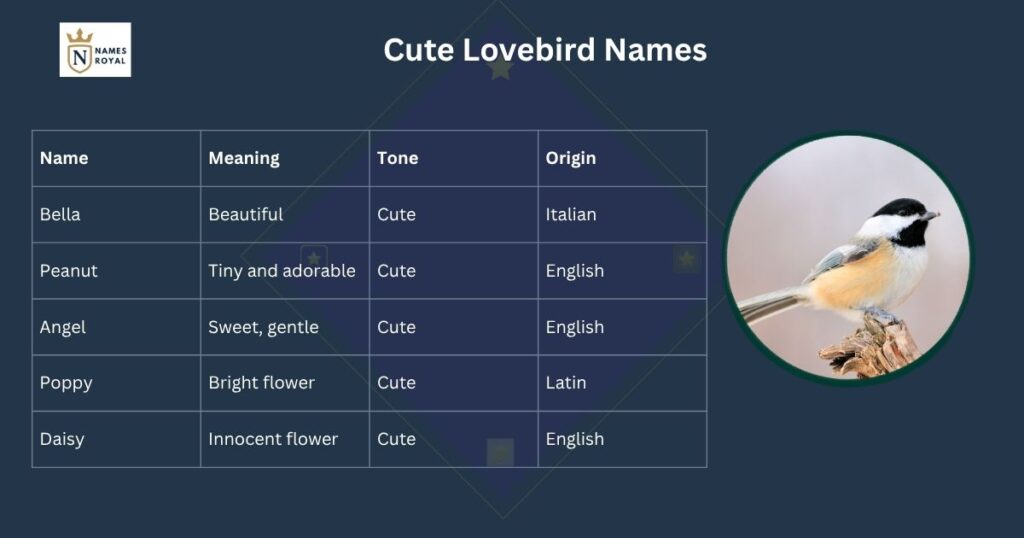 names for love birds